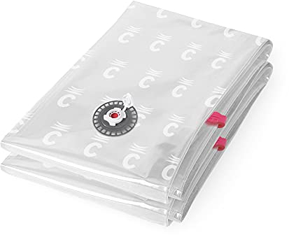 Compactor - Lot de 2 sacs de rangement sous vide - Taille XL 130 x 80 cm - Grande capacité – Rangement sous vide pour couettes, oreillers, vêtements