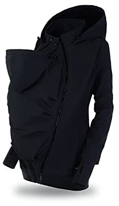 fun2bemum EVEREST 6in1 BACK/FRONT Softshell Jacke, Tragejacke, Babytragejacke,Schwangerschaftsjacke