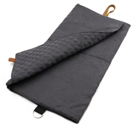 Paws&Co Hundedecke für unterwegs faltbar tragbar perfekt für Camping Picknick Outdoor (Grau, 100x65cm)