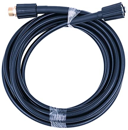 ZONADAH Tuyau de nettoyeur haute pression de 8 m, 26 pieds x 1/4, 5800 PSI, M22 14 mm PIN, tuyau de rechange pour nettoyeur haute pression pour la plupart des marques
