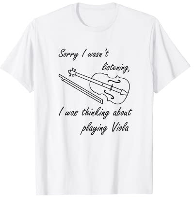 Über das Spielen von Bratsche nachdenken Orchestergeiger T-Shirt