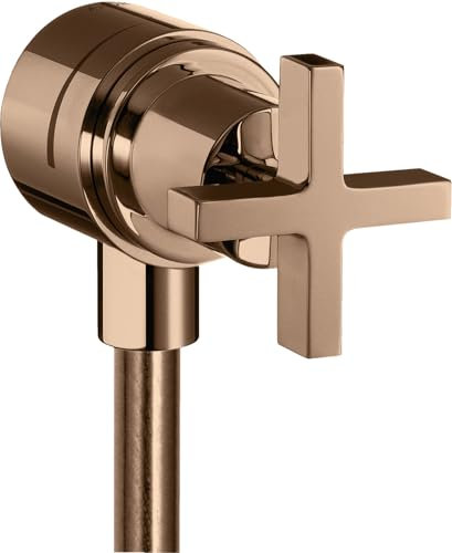 hansgrohe Absperrventil Axor Citterio Stop m Rückflussverh., Kreuz, pol. red gold