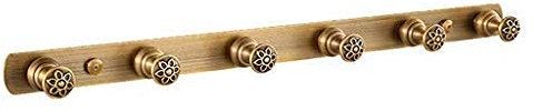 Antiker Kleiderhaken aus Kupfer, faltbarer Haken im europäischen Stil, Handtuchhaken, Reihenhaken, Wandgarderobe mit 5 Haken, Badezimmerschrank, Küchenschrank, Organizer, stark und stabil