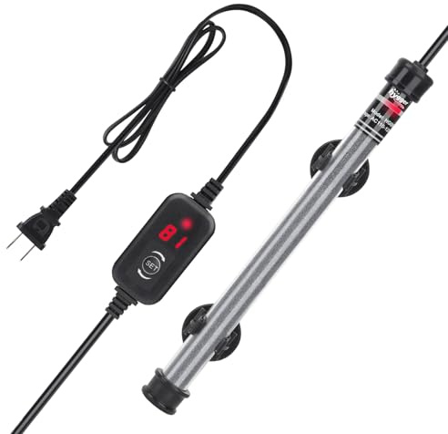 hygger Submersible Aquarium Heater, 100W 150W 200W 300W Adjustable Fish Tahk Heater with Temperature Controller, LED Display, Small Aquarium Betta Heater for up to 20/26/40/48 Gallons