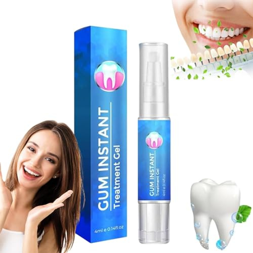 Gfouk Gum Instant Treatment Gel, Ceoerty Gum Shield Therapy Gel, Gum Treatment for Receding Gums, Gum Shield Repair Gel, Teeth Whitening Essence Pen, Rejuvenate Your Gums (1pcs)