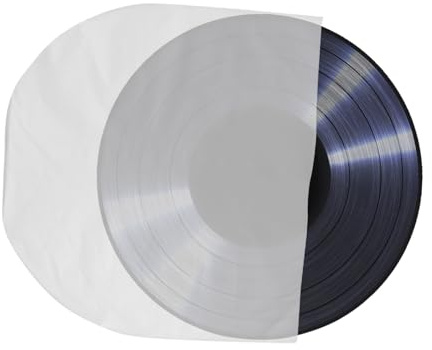 Angoily 50pezzi Protezione per Dischi in Vinile Contenitore Trasparente in Sacchetto Interno per Dischi 12 Pollici Protezione Anti-graffio Custodia