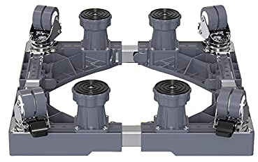 Verstellbarer Waschmaschinensockel, verstellbarer mobiler Waschmaschinensockel, 4 Räder, Beine, Waschmaschinenständer, Länge/Breite 47–69 cm, Teleskop-Möbelständer, Kühl-/Gefrierschrank-Räde