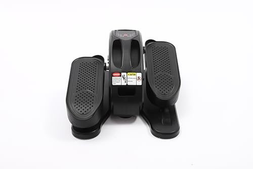 Unter dem Schreibtisch Ellipsentrainer, elektrischer Ellipsentrainer mit Fernbedienung, sitzender Pedaltrainer für Zuhause, Silber, Schwarz