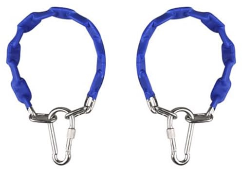 esmen Schaukelhaken 2 Set verzinktes Schaukelzubehör, Metall-Schaukelgurte, Sling-Verbindungsgürtel, robuste Verlängerungskette für Yoga-Schaukel