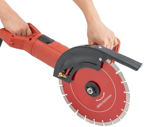 YUNRUX - Sega da taglio elettrica da 12 pollici, per calcestruzzo, fresa da parete, fresatrice per calcestruzzo da parete, fresatrice per muri, fresatrice a scanalature, taglierina per calcestruzzo