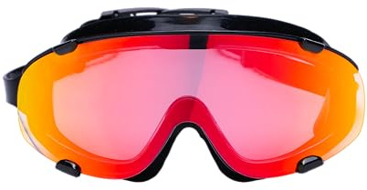 Clear'r VISION PRO Adult Swim Mask – 180° Ultra-Clear Complexisol Lens, Quick-Fit Buckle System, UVA/UVB Protection Goggles, Red