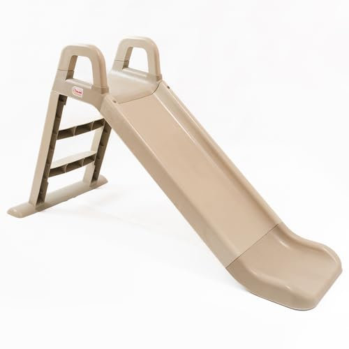 COIL Rutsche Outdoor Spielplatz für Garten Kinderrutsche Outdoor - Rutsche Indoor, Gartenrutsche Kinder Rutsche - Freistehende Rutsche, Kinderrutsche ab 2 Jahre (Beige)