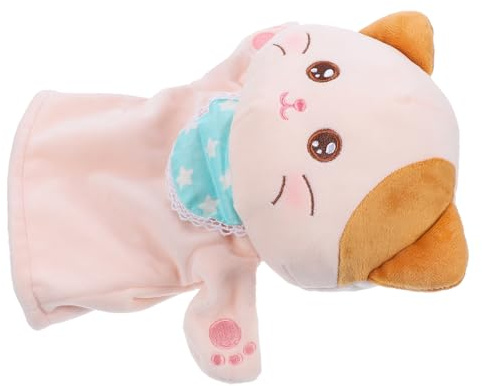 UPKOCH Katze Handpuppe Plüschtier Interaktive Erzählpuppe Für Junge Mädchen Pädagogisches Kuscheltier Spielzeug Für Kindergarten Und Zuhause
