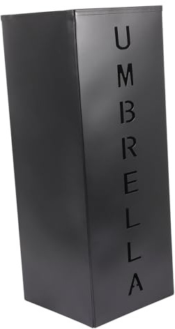 Luxshiny Square Metal Umbrella Stand Space-saving Umbrella Storage Bucket Sturdy Entryway Organizer