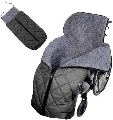 LPRYAO Chancelière pour fauteuil roulant | Chancelière pour fauteuil roulant adulte en hiver | Sac de fauteuil roulant | Chancelière pour adultes | Couverture coupe-vent Taille universelle (noir)