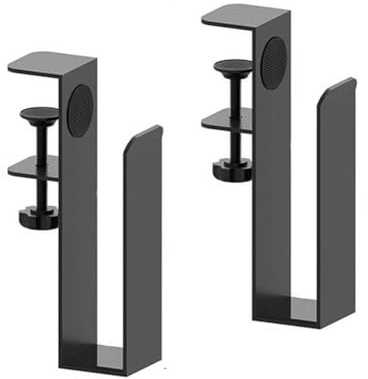 Solución de almacenamiento ajustable para laptop, soporte lateral de escritorio con fácil instalación de abrazadera, soporta múltiples dispositivos