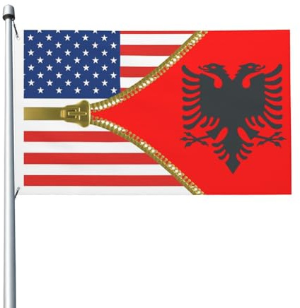 Bandiera Albania Bandiera America 3x5 piedi per esterni