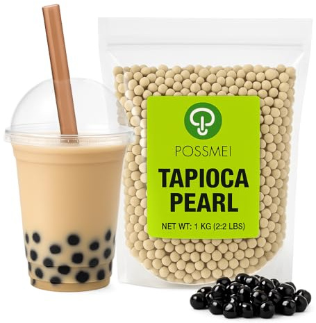 Perles de Tapioca bubble tea 1 KG | Tapioca pearls perfecto para café helado, té helado, granizados, bubble tea
