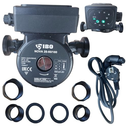 Firma PAG Turbo GmbH® - Hocheffizienzpumpe Zirkulationspumpe Heizungspumpe Umwälzpumpe - PAG - NOVA 25-60/180 - Energie-Effizienz-Klassifizierung: EEI < 0.23 (N-25-60/180)