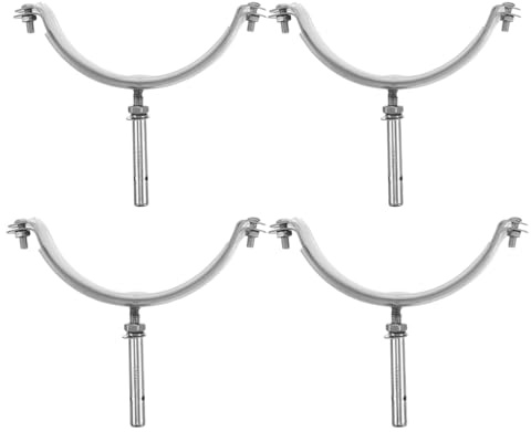 Yardenfun Staffa a Parete per Tubo Stufa in Acciaio Inox 4 Pezzi Morsetto Regolabile per Tubo Stufa e Scarico Supporto Resistente per Tubi di Ventilazione e Sfiato Fissaggio Muro per a