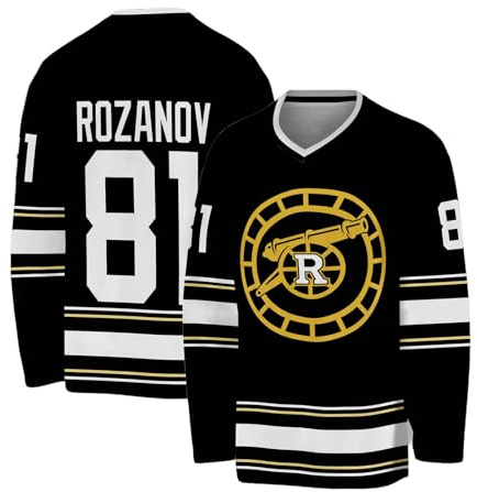 AFANYUH Unisex Heated Rivalry Merch Hockey Jersey Shirt Hoodies, Men Women Sweatshirt Ilya Rozanov 103 Jersey Long Sleeve Pullover Tops for Fans Black M