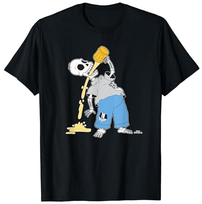 Los Simpson: Homer Skeleton Beer Treehouse of Horror Camiseta, Hombre, Negro, L