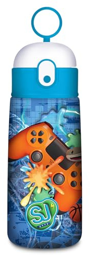 SJ GANG STYLE JAM GANG Borraccia termica, Multicolore, 500 ml, Acciaio Inox, Bpa free, Tenuta stagna, Mantenimento temperatura caldo 12h reddo 24h, Riutilizzabile, Bambino, Ragazzo, Scuola, Sport