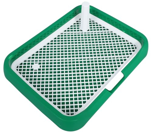 Alipis Orinatoio per Cani da Interno in Plastica Verde, Lettiera per Cani Antiscivolo Multifunzionale per Addestramento in Casa Tappetini Igienici Lavabili