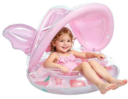Gonfiabili Da Piscina Per Bambini - Ciambelle Gonfiabili da Nuoto - Con Tettuccio Parasole Rimovibile Seduta Spessa Antiribaltamento | Per Età 3-48 Bimbi E Bimbe Interno Spiaggia Vasca Giardino