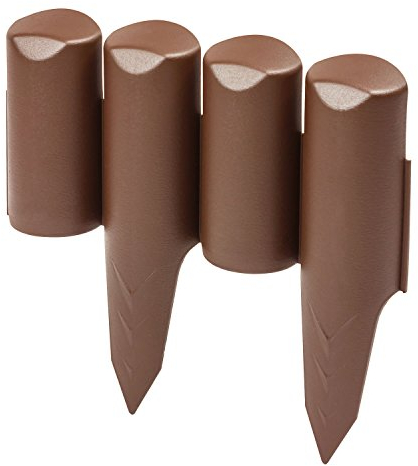 2,5 m Palisade Beetumrandung Gartenpalisade braun Rasenbord Gartenweg Beeteinfassung