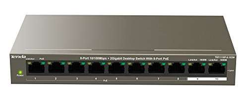 Tenda Port/Switch diverse versioni grigio scuro 8 Port PoE FE/Gigabit