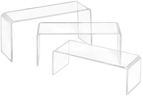 3er Set Dekobrücken aus Acrylglas/Dekopodest/U-Ständer/U-Aufsteller/Dekowinkel/Acryl/transparent