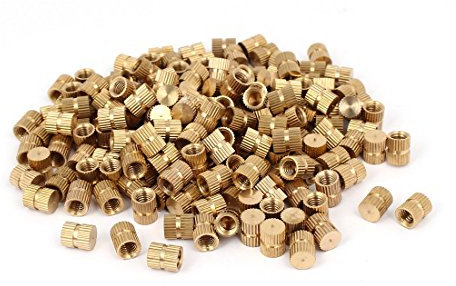 Aexit M6 x 10 mm 8.3 mm OD Inserto roscado de latón Embutido Tuerca de (model: R1043VIIII-6544SW) mariposa moleteada 200PCS