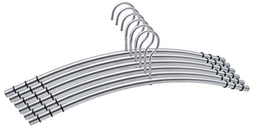 6 Metall Kleiderbügel hochwertige & robuste Premium Kleiderbügel aus Edelstahl rostfrei und rutschfest
