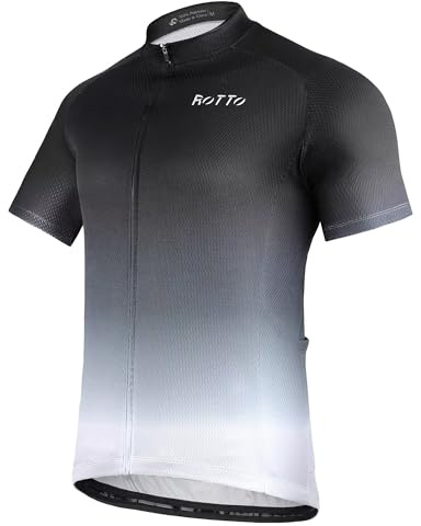 ROTTO Herren Radtrikot Fahrradtrikot Kurzarm Farbverlauf Serie