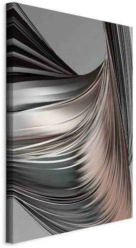 murando - Leinwandbild Abstrakt silber, 60x90 cm, 1-teilig, Schlafzimmer | Hochwertige Leinwand, sofort aufhängbar, ideal fürs Wohn- oder Schlafzimmer, wasserfest und lichtecht, langlebig, stilvoll