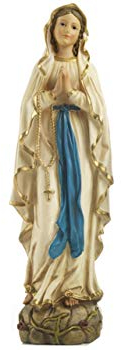 PABEN Estatua de la Virgen de Lourdes 12 cm de resina