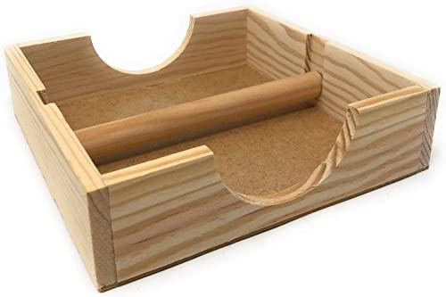 Space Home - Portatovaglioli da Tavola in Legno Naturale - Portatovaglioli da Cucina e Bar - Contenitore Portatovaglioli da Tavola - Porta Tovaglioli da Tavolo - Porta Tovaglioli di Carta