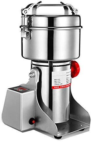 WXHN LED Display Electric Grain Grinder Mill 2500g High-Speed Spice Herb Mill Commercial Powder Machine Powder Machine Dry Cereals Grain Herb Grinder CE Approved (2500g Swing Type)