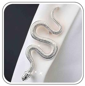 Atentuyi Schlange Pin Silber Schlange Broschen Pin Metall Tier Anstecknadel Rucksack Tasche Pin Bankett Abzeichen Pins Hochzeit Brosche Clips Mantel Zubehör Für Frauen Und Mädchen