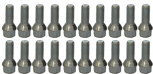 20 x Radschrauben Radbolzen M12x1,5x22mm Kegelbund Kegel SW17 60°