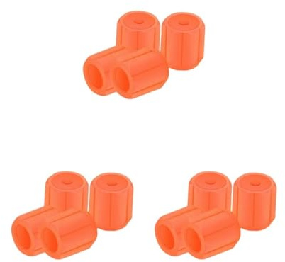 3 ensembles de 4 capuchons de valve de pneu de voiture avec capuchons de pneu de vélo illuminés pour vélo et moto, orange, 1,2 x 1,5 cm