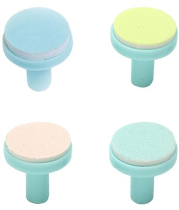 FRCOLOR 4Pcs Nail File Electric Replacement Pads, Ergonomic Design Grinding Heads for Safe Nail Trimming, Random Colors