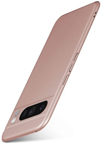 moex für Google Pixel 8 Pro Hülle Ultra Dünn, Schutzhülle mit erhöhtem Kameraschutz, Slim Cover Hardcase Backcover, Dünnste Handyhülle Minimalistisch Alpha Case, Rosegold