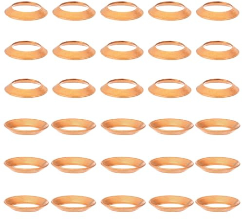 PATIKIL Guarnizione a Flangia, 30 Pezzi Adatta per Tubi da 5/8 Dimensioni 45 Gradi Raccordi a Compressione in Rame per Accessori Condizionatori d'Aria e Refrigerazione