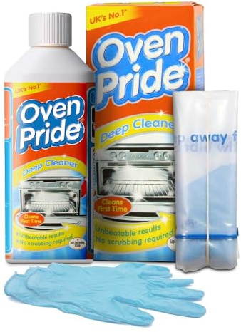 Oven Cleaner Kit 500ml x 6 Pack Including Bottle, Bag & Gloves Grill Easy cleaning Degreases Complete Kitchen Cleaning Kit for Oven, Shelf & Racks
