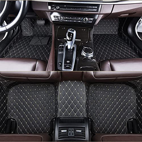 pour Nissan Tiida 2011-2024 Tapis de Sol de Voiture en Cuir Artificiel empêchez la Boue Le Sable la Graisse,Black 2-7 Seats