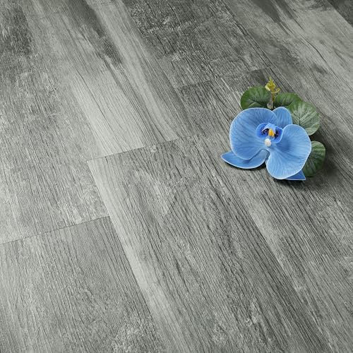 FunStick Piastrelle Adesive Pavimento Cucina Pavimento Vinilico Adesivo Grigio Pavimento Adesivo Legno Pavimento PVC Adesivo per Bagno Listoni Mattonelle Adesive Pavimento Cucina 90x15CM 17 Piastrelle