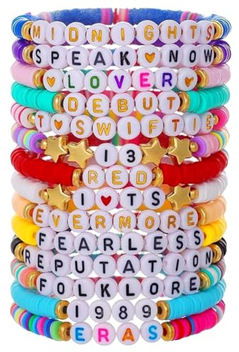 Braccialetti Dell'Amicizia Impilabili, Bracciale Colorate Perline, Bohemian Stretch Bracciali, Bracciale da Spiaggia Surfista, Gioielli per Donne Ragazze (14 Pezzi)
