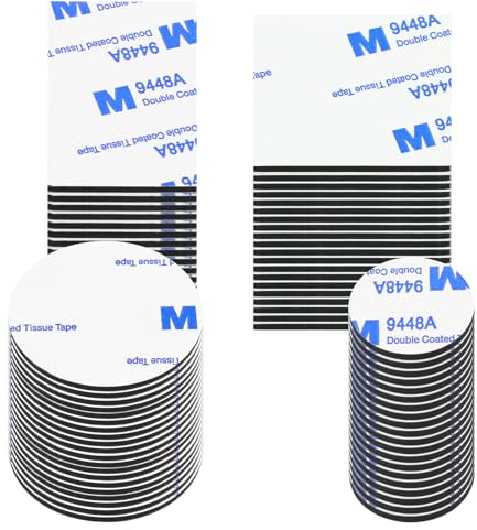 Aihoom 80pcs Double Sided Sticky Pads, Waterproof Double Sided Tape, Heavy Duty Strong Mounting Tape Adhesive Foam Pads, Number Plate Sticky Pads for Home, Office, Wall, Car, DIY Crafts
